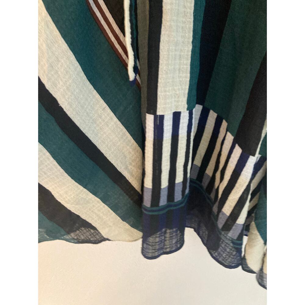 EUC Anthropologie Sunday in Brooklyn Leger Striped Dress XS Green White Black - Picture 7 of 11
